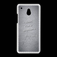 Coque HTC One Mini Aimer Noir Citation Oscar Wilde