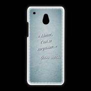 Coque HTC One Mini Aimer Turquoise Citation Oscar Wilde