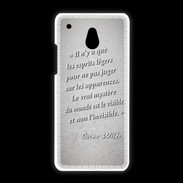Coque HTC One Mini Esprits légers Gris Citation Oscar Wilde