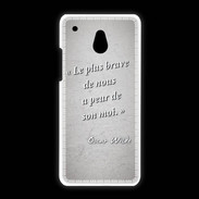 Coque HTC One Mini Brave Gris Citation Oscar Wilde