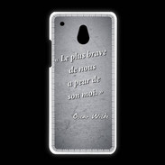 Coque HTC One Mini Brave Noir Citation Oscar Wilde