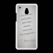 Coque HTC One Mini Femmes comprises Gris Citation Oscar Wilde