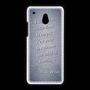 Coque HTC One Mini Ame nait Bleu Citation Oscar Wilde