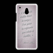 Coque HTC One Mini Ame nait Rose Citation Oscar Wilde