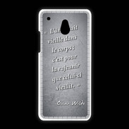 Coque HTC One Mini Ame nait Noir Citation Oscar Wilde