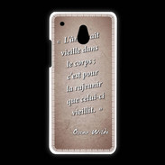 Coque HTC One Mini Ame nait Rouge Citation Oscar Wilde