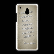 Coque HTC One Mini Ame nait Sepia Citation Oscar Wilde