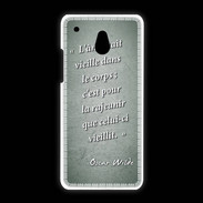 Coque HTC One Mini Ame nait Vert Citation Oscar Wilde