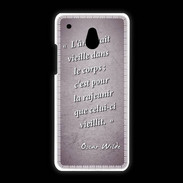 Coque HTC One Mini Ame nait Violet Citation Oscar Wilde