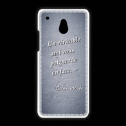 Coque HTC One Mini Ami poignardée Bleu Citation Oscar Wilde