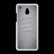 Coque HTC One Mini Ami poignardée Noir Citation Oscar Wilde