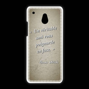 Coque HTC One Mini Ami poignardée Sepia Citation Oscar Wilde