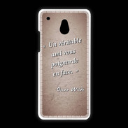 Coque HTC One Mini Ami poignardée Rouge Citation Oscar Wilde