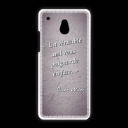 Coque HTC One Mini Ami poignardée Violet Citation Oscar Wilde