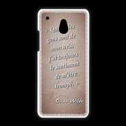 Coque HTC One Mini Avis gens Rouge Citation Oscar Wilde