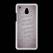 Coque HTC One Mini Avis gens violet Citation Oscar Wilde