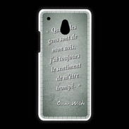 Coque HTC One Mini Avis gens Vert Citation Oscar Wilde