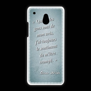 Coque HTC One Mini Avis gens Turquoise Citation Oscar Wilde