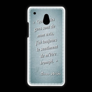 Coque HTC One Mini Avis gens Turquoise Citation Oscar Wilde