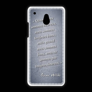 Coque HTC One Mini Bons heureux Bleu Citation Oscar Wilde