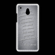 Coque HTC One Mini Bons heureux Noir Citation Oscar Wilde
