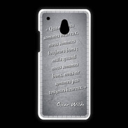Coque HTC One Mini Bons heureux Noir Citation Oscar Wilde