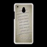 Coque HTC One Mini Bons heureux Sepia Citation Oscar Wilde