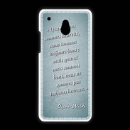 Coque HTC One Mini Bons heureux Turquoise Citation Oscar Wilde