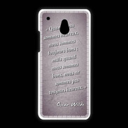 Coque HTC One Mini Bons heureux Violet Citation Oscar Wilde