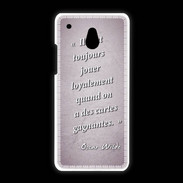 Coque HTC One Mini Cartes gagnantes Rose Citation Oscar Wilde