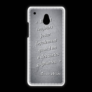 Coque HTC One Mini Cartes gagnantes Noir Citation Oscar Wilde