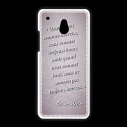 Coque HTC One Mini Bons heureux Rose Citation Oscar Wilde