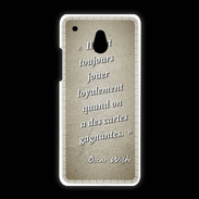 Coque HTC One Mini Cartes gagnantes Sepia Citation Oscar Wilde