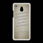Coque HTC One Mini Incertitude amour Sepia Citation Oscar Wilde