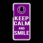 Coque HTC One Mini Keep Calm Smile Violet