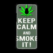 Coque HTC One Mini Keep Calm Smoke it Gris