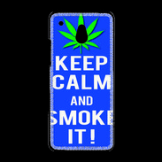 Coque HTC One Mini Keep Calm Smoke it Bleu
