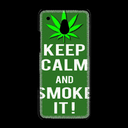Coque HTC One Mini Keep Calm Smoke it Kaki