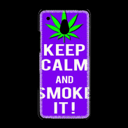 Coque HTC One Mini Keep Calm Smoke it Violet