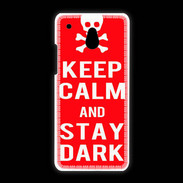 Coque HTC One Mini Keep Calm Stay dark Rouge