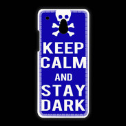 Coque HTC One Mini Keep Calm Stay dark Bleu