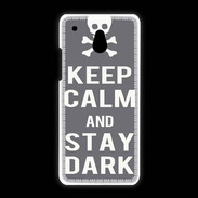 Coque HTC One Mini Keep Calm Stay dark Gris