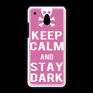 Coque HTC One Mini Keep Calm Stay dark Rose