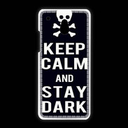 Coque HTC One Mini Keep Calm Stay dark Noir