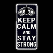 Coque HTC One Mini Keep Calm Stay strong Noir