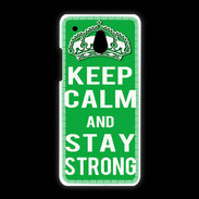 Coque HTC One Mini Keep Calm Stay strong Vert