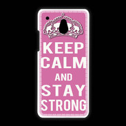 Coque HTC One Mini Keep Calm Stay strong Rose