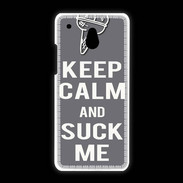 Coque HTC One Mini Keep Calm Suck me Gris
