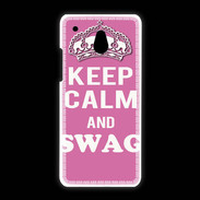 Coque HTC One Mini Keep Calm Swag Rose