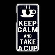 Coque HTC One Mini Keep Calm Take a cup Noir